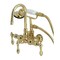 Kingston Brass CA7T2 3-3/8" Tub Wall Mount Clawfoot Tub Faucet with Hand Shower, Polished Brass CA7T2 - alternate 1